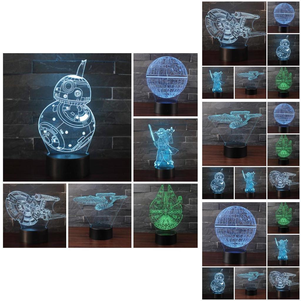 3d Illusion Star Wars Night Light Decor Lamp With Smart Touch The Perfect Home Decoration