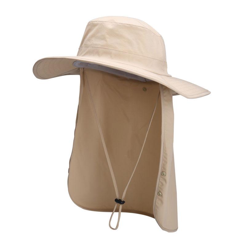 Summer women's bucket hat outdoor men's big eaves sun hat quick-drying ice visor sun protection hat