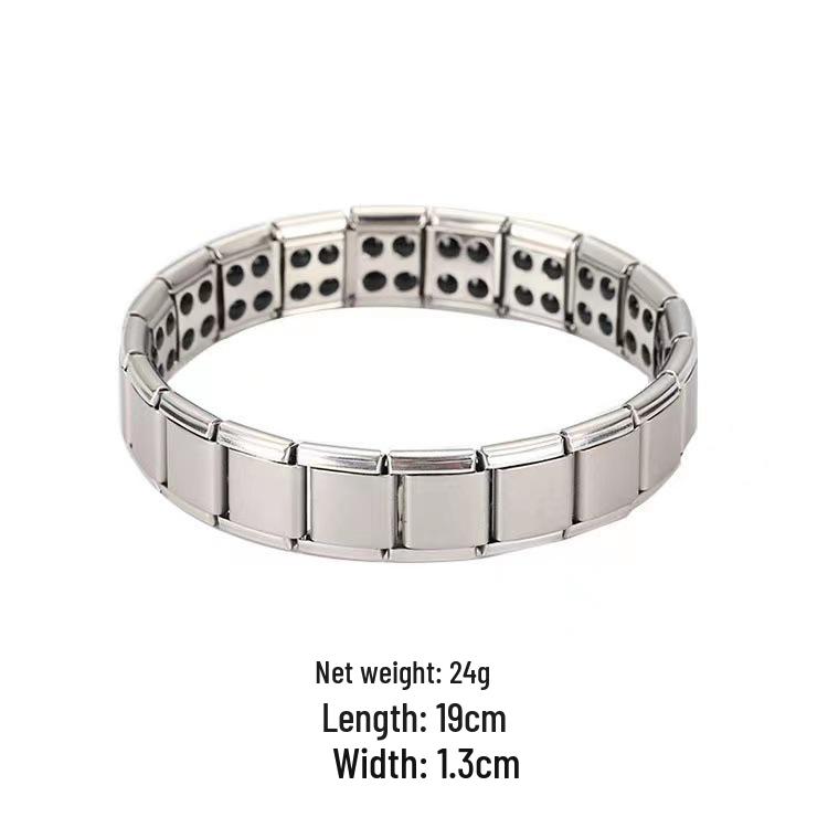 Yingqi's Titanium Steel Anti-Static Electromagnetic Therapy Health Bracelet