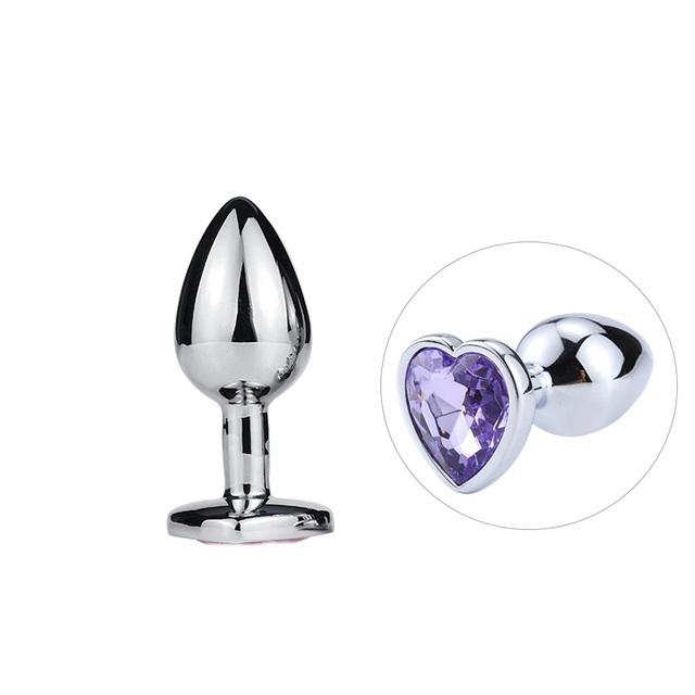 Juguetes sexuales con tapón Anal de acero inoxidable liso, tapón Anal, joyería de cristal, entrenador para mujeres, hombre, consolador Anal Runyu, Sex Shop para adultos