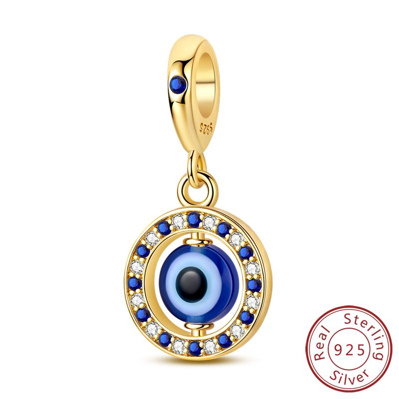 Original Copper Charms Beads Cute Mushroom Unicorn Love Wings Pearl Charm For Bracelet Pendant Woman Girl Jewelry