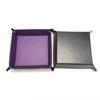 PU Leather Valet Trinket Folding Tray Collapsible Phone Key Wallet Coin Desktop Storage Sundries Box Bins Accessories