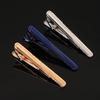 Free Shipping Funny Blue Golden Silvery Tones Twill Pattern Design Tie Clip Mens Business Formal Party Jewelry Gift