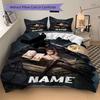 Custom Textile Batman's Guardian Bedding 3 Piece Set HD Print Duvet Cover Pillowcases for Teens Adult Bedroom Decoration