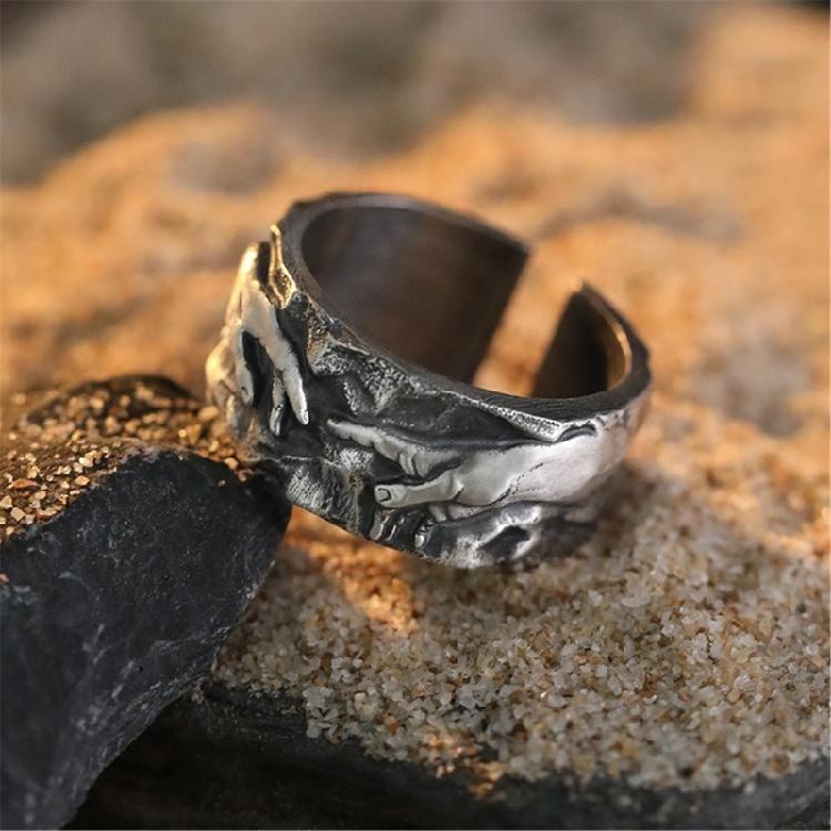 Traditional Art Themed Openable Rings Flexible Band For Women Men Enduring Jewelry Suitable Daily Wear