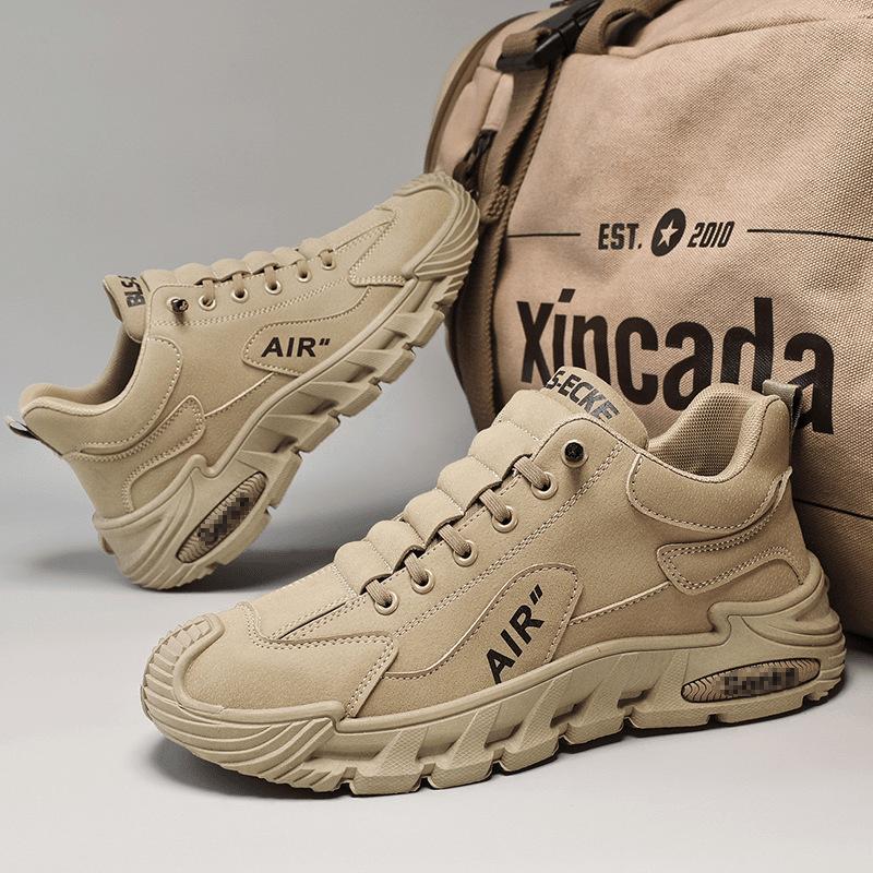 

Men s shoes 2025 new fashion versatile casual shoes men s comfortable sports shoes platform dad shoes 46 хакі