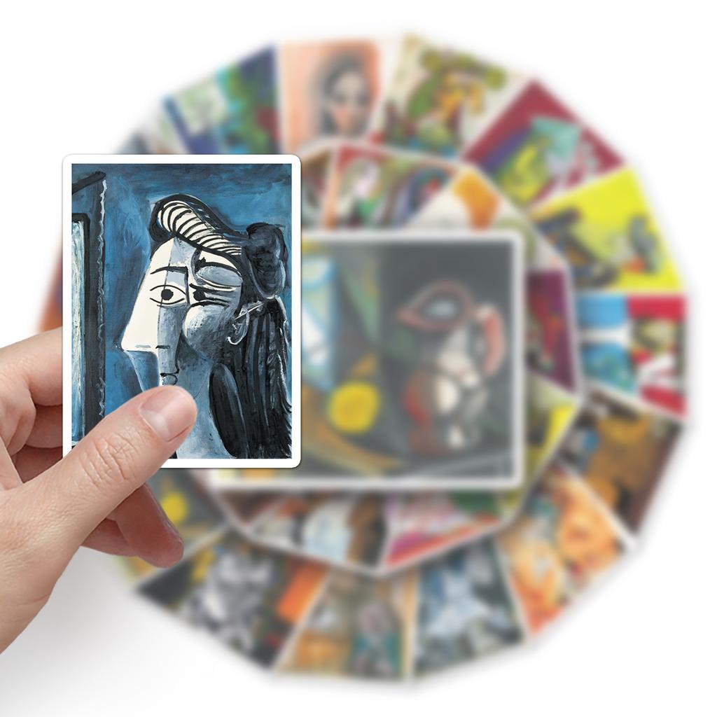 50 Graffiti Stickers Personalized Artistic Style Oil Painting Decorative Water Cup Mobile Phone Case Computer Stickers