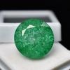 Natural Green Emerald Loose Gemstone Round Cut Colombian 29 Ct for Jewelry Making and Crafts