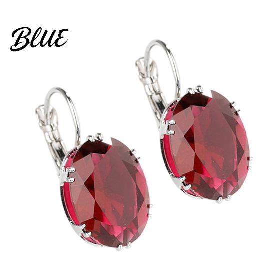 Unique Design Earrings 46024 Pairs Teardrop Lightweight Sparkling Cubic Drop