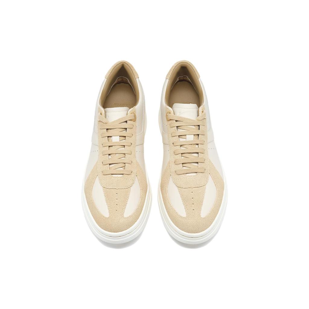Li Ning 1990 002 Low Top Casual Fashion Sneakers Women Sneakers White Brown ALHS028-1