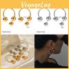 Boucles d'oreilles tendance en acier inoxydable plaqué or 18 carats, forme boule exagérée, design haut de gamme pour femmes