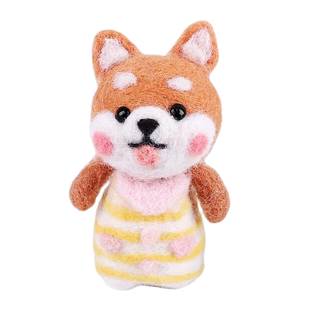 DIY Handmade Needle Felting Animal Kit For Adults Beginners with Tools D
