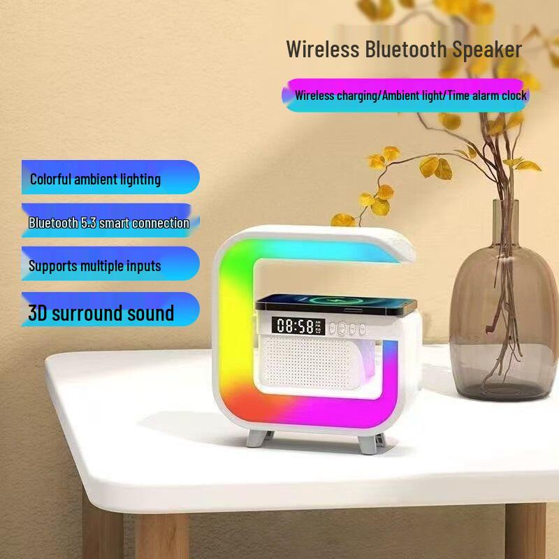 Multifunctional Bluetooth Alarm Clock Speaker G3mini - Home Charging & Atmosphere Light