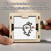 Hand Crank Animation Kit Toddlers Boys Girls Wooden Handmade Animation Machine Educational STEM Science Toy Christmas Birthday Gift