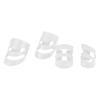 4 Stück Gitarren-Fingerpick Fingerspitzenschutz Instrument Zubehör Set Kit für Bass BanjoWeiß