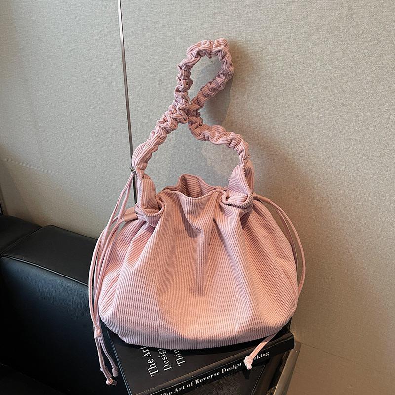 Kord Umhängetasche für Damen im koreanischen Stil: Handtasche mit großem Fassungsvermögen, lässig, für Reisen und Einkaufen
