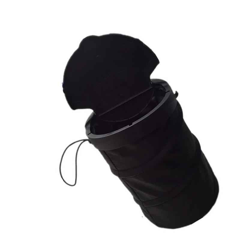 Spillproof Swing Lid Car Waste Bin Collapsible Design Sturdy Travel Waste Bin Spillproof for Vehicle Interior Storage