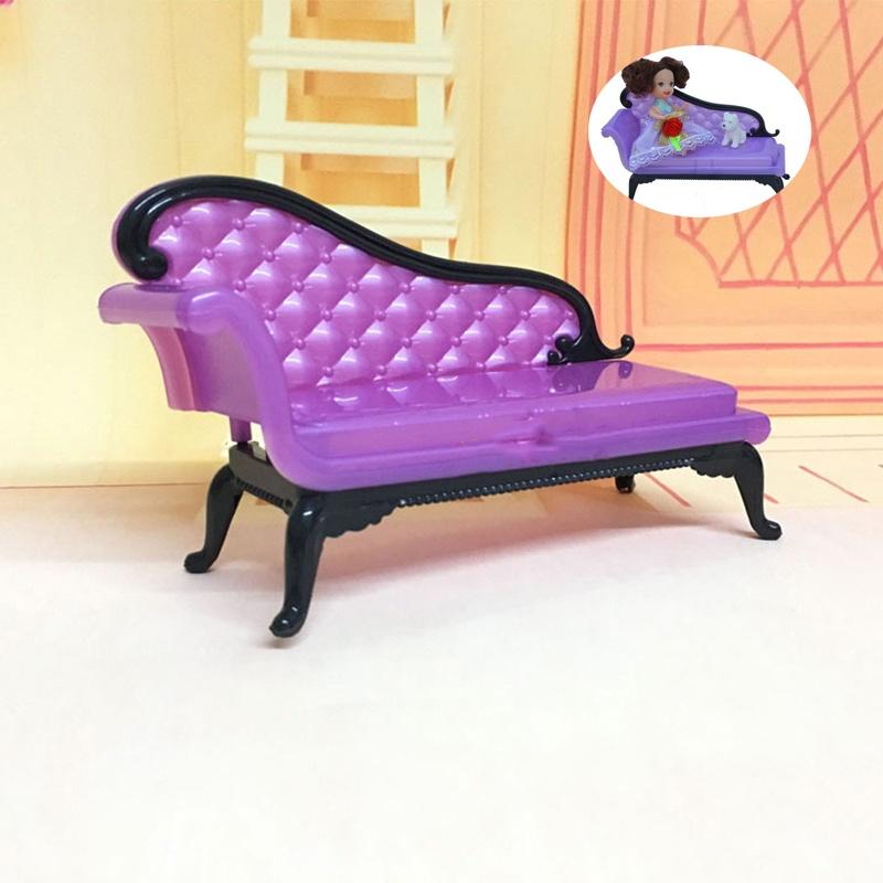 Barbie Doll Sofa Set Plastic Furniture Accessories For Dollhouse Diy Home Play Toy