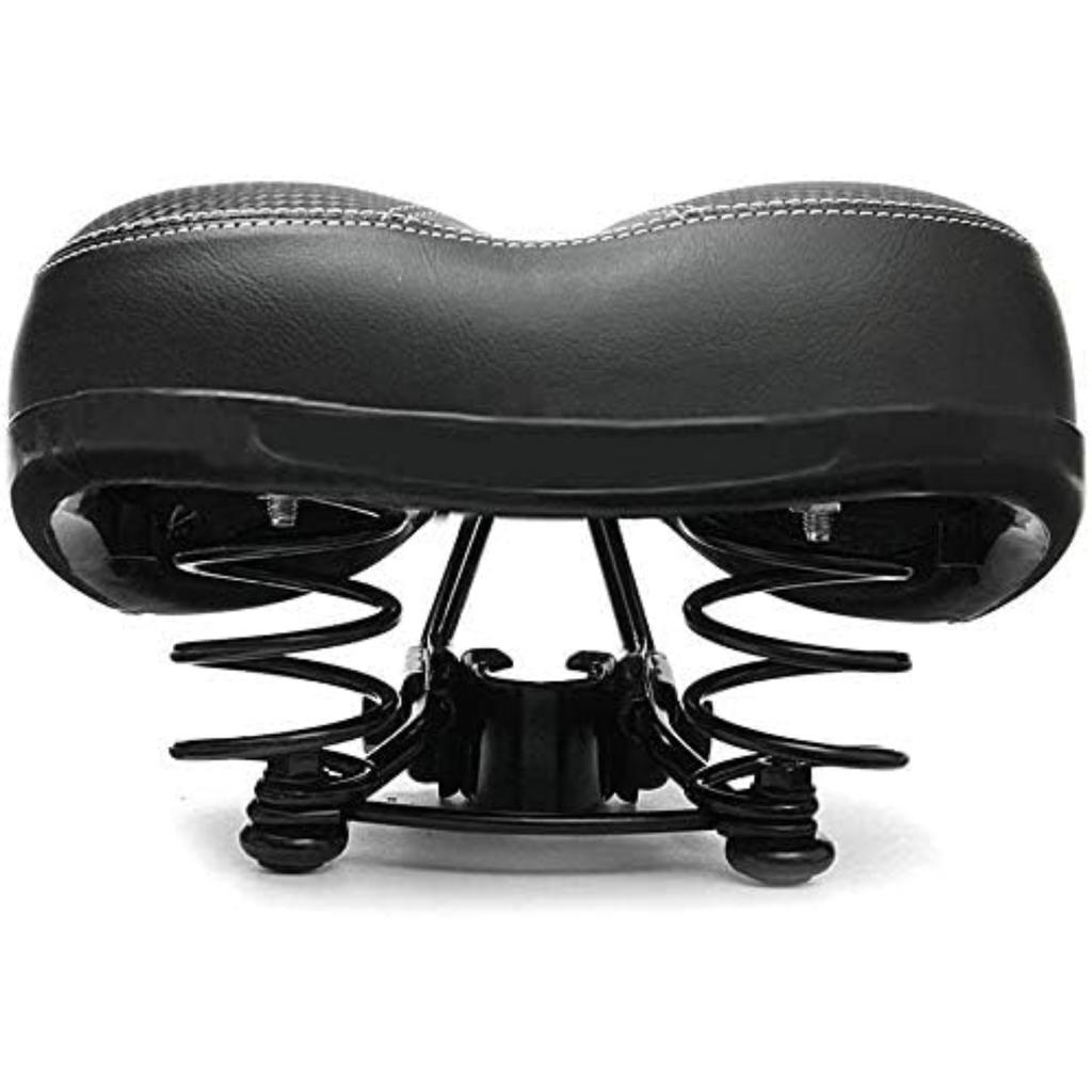 Bike Seat Comfort Saddle Dual Spring Designed with Memory Foam Breathable Soft Bicycle Cushion