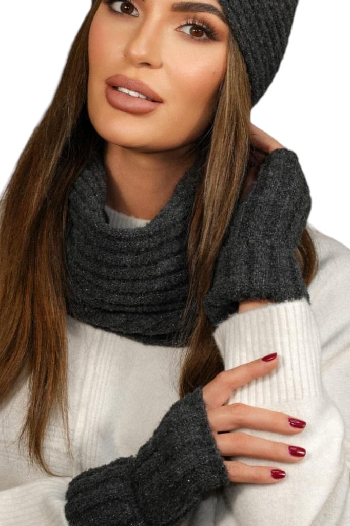 Cameo Graphite Fingerless Gloves - Boogi-Mittens