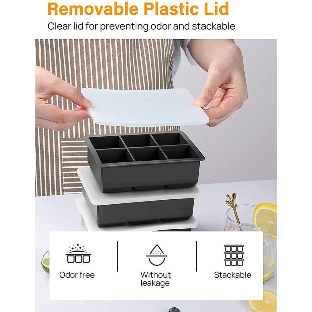 Ice Cream Tools Food Grade Round Square Reusable Ice Maker Square Mold Ice Ball Mold Ice Cube Tray