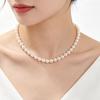 S925 Sterling Silver Imitation Pearl Necklace - Knotted Sweater Chain with Light Luxury and Elegant Style