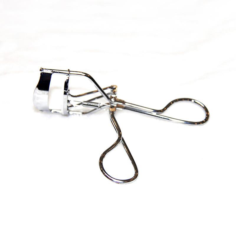 Mini Silver Stainless Steel Eyelash Curler - Portable Makeup Tool