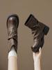 Fashion Booties Height Increasing Spring Autumn Leather New In Woman Short Shoes Trend 2025 Chic and Elegant Pu 39 Ankle Boots for Women