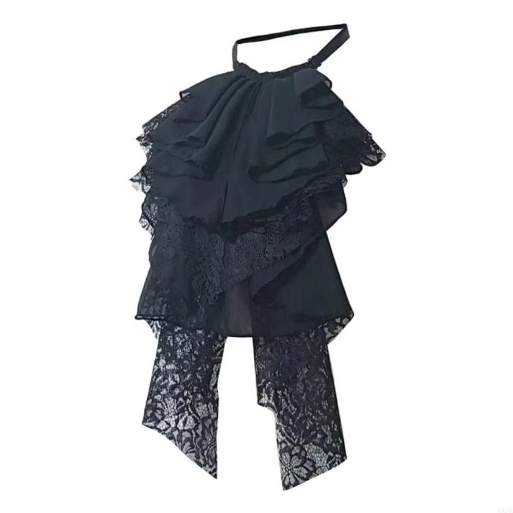 Detachable Layered Lace False Collar Adjustable Elegant Decorative Lace Neckline Classic Exquisite Fake Lace Collar Women