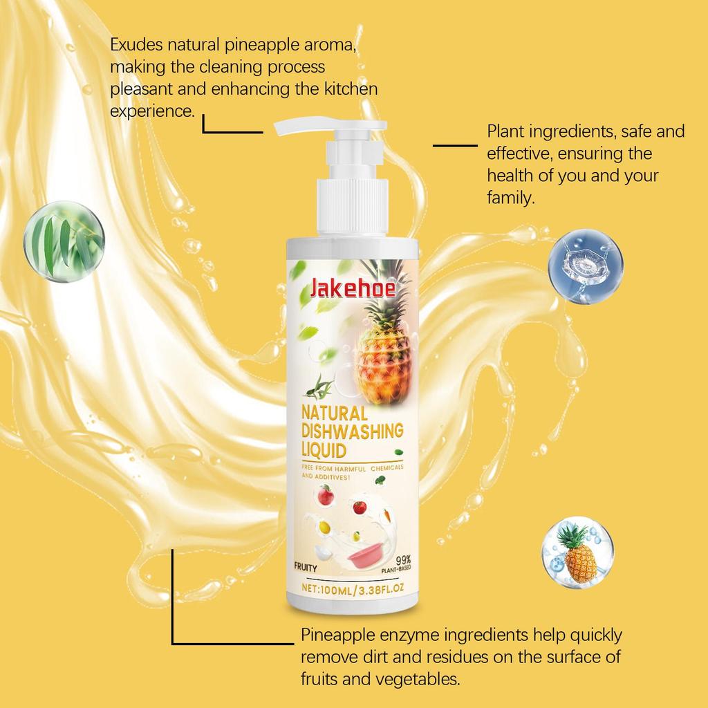 100ml Fruit & Vegetable Cleaner Gentle Degreasing Dishwashing Fruit & Vegetable Multi-Purpose Cleaner