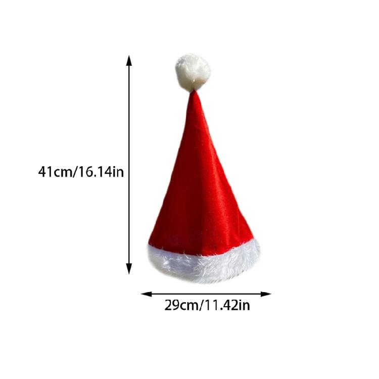 Christmas Hat Red Santa Hat Old Man Child Adult Xmas for Stage Performance Prop