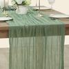 Heat Resistant Table Runner Wrinkled Cloth Decorative Tulle Tablecloth Wedding Reception Party Home Restaurant Decoration