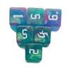 16mm Würfelset Bunte Sechsseitige Würfelwürfel mit Großer Nummer Spielrunden Runder Block Kinder Mathe Lehre Pädagogisches Spielzeug