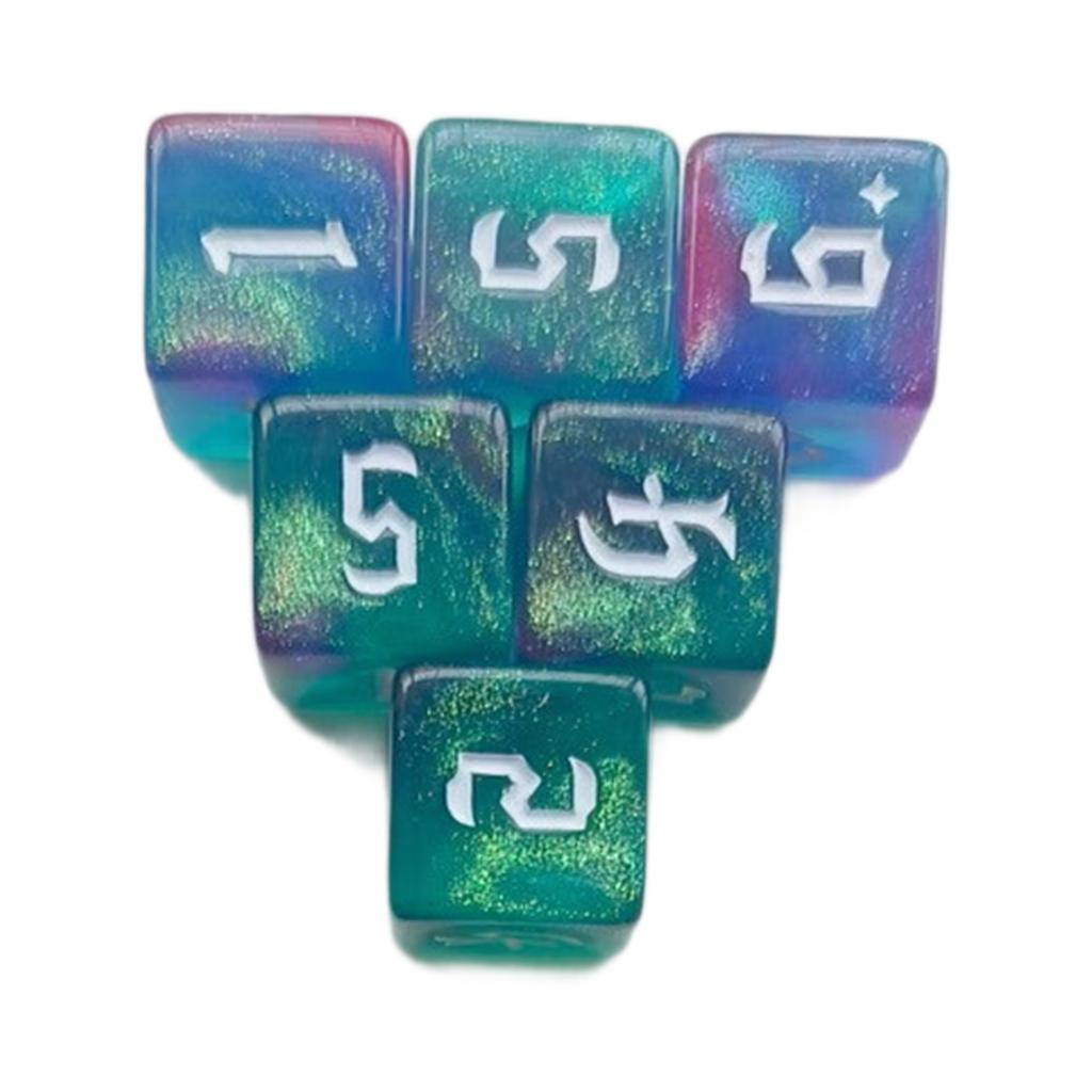16mm Würfelset Bunte Sechsseitige Würfelwürfel mit Großer Nummer Spielrunden Runder Block Kinder Mathe Lehre Pädagogisches Spielzeug