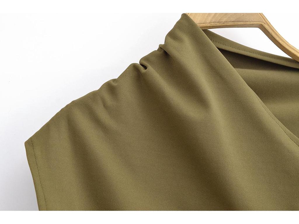 2025 Spring Women's Asymmetrical Pleated Long Dress - European & American Style