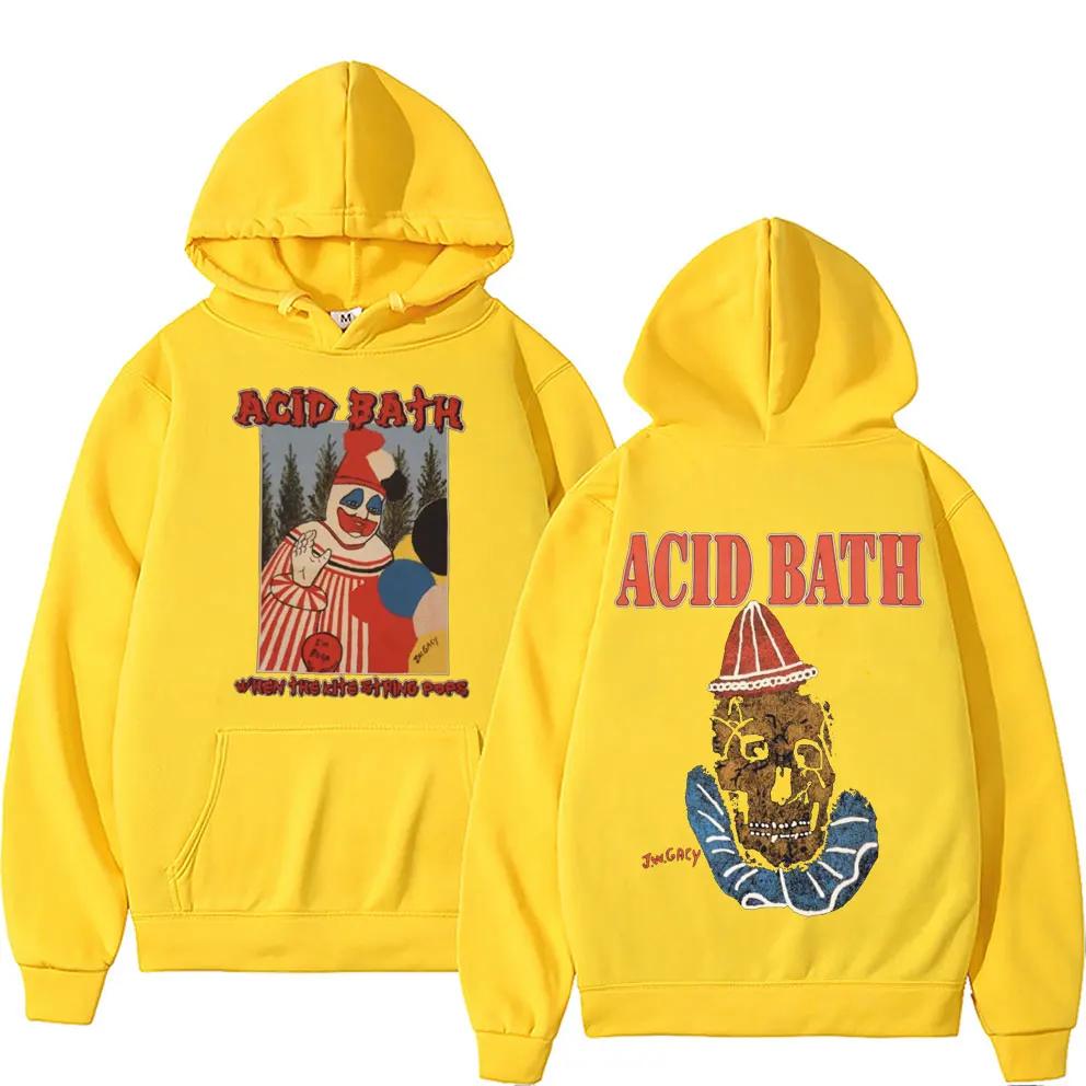 

Acid Bath When The Kite String Pops Худі з Графічним Принтом Альбому Чоловіки Жінки Фліс Бавовняна Толстовка Чоловічі Готичні Оверсайз Худі 3XL жовтий