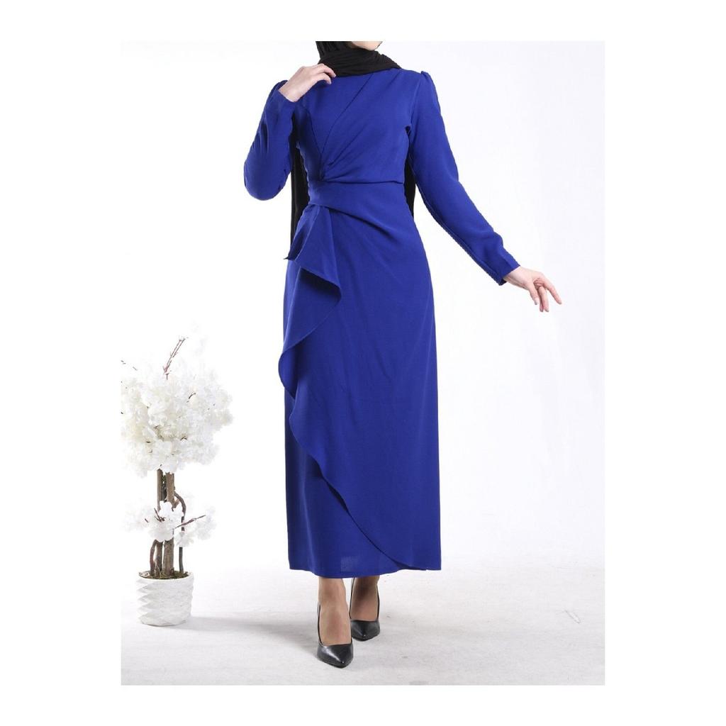 Asymmetrical Crepe Dress With Aller Front And Skirt