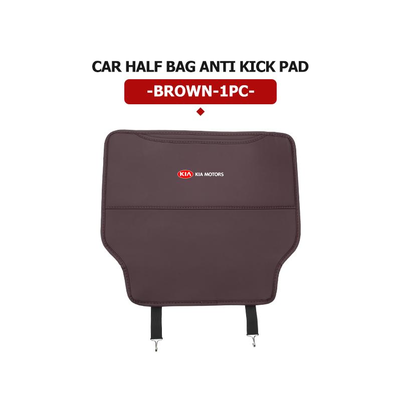 For KIA Leather Car Seat Back Protector Pad Anti Kick Mat Storage Pocket Interior Accessories Sorento Stinger Soul Spectra Niro