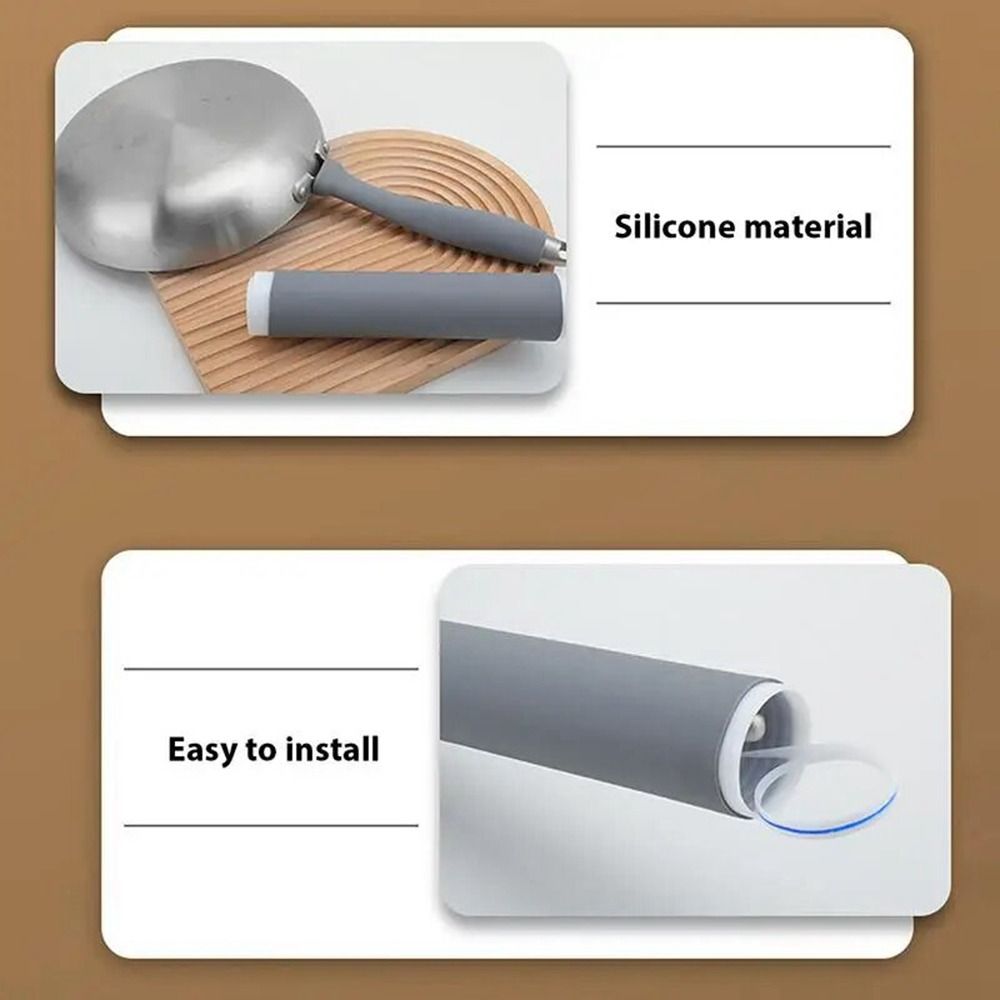 Silicone Pot Handle Cover Household Wok Handle Heat Insulation Cover  Dining