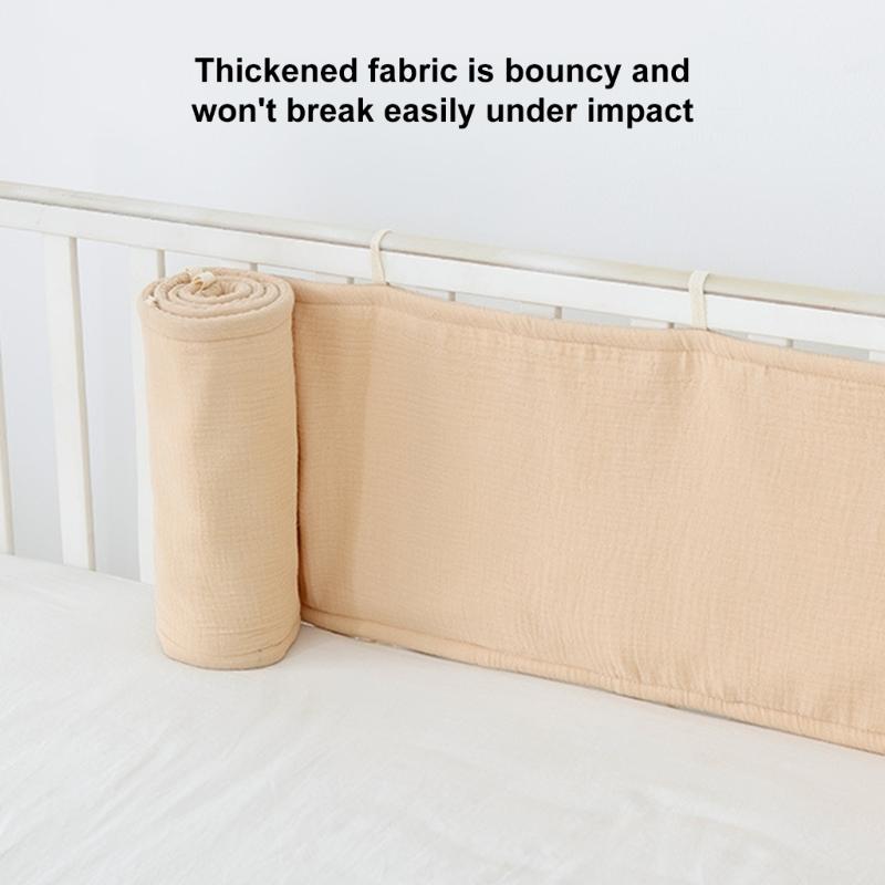2 Piece/set User Friendly Baby Cot Rail Guard Elastic Cushioning Padding With Easy Setups For Infant Crib Protection