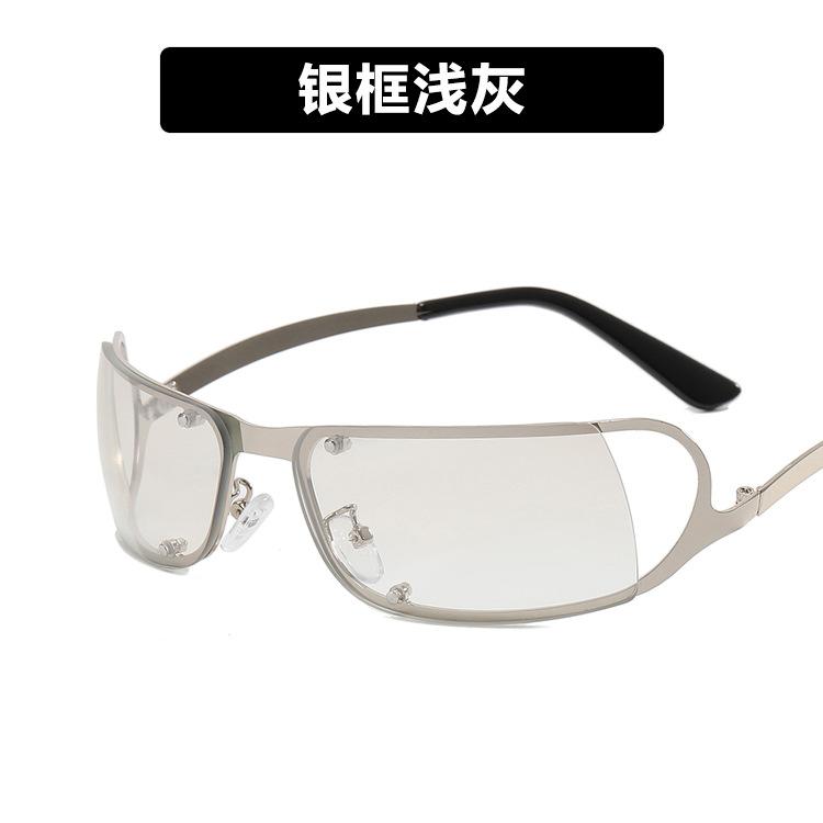 Metal hollow oval sunglasses YK steampunk retro sunglasses street shot concave spice sunglasses