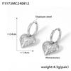 18K Gold-Plated Heart Earrings with Diamonds, Non-Fading Retro Style, European & American Inspired