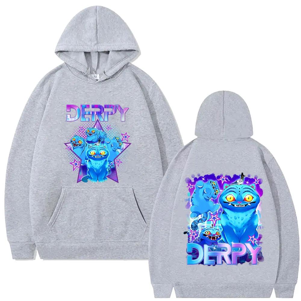 Kpop Demon Hunters Derpy Tiger Hoodie Men Women Fashion Casual Pullover Hoodies Autumn Winter Vintage Cool Fleece Streetwear
