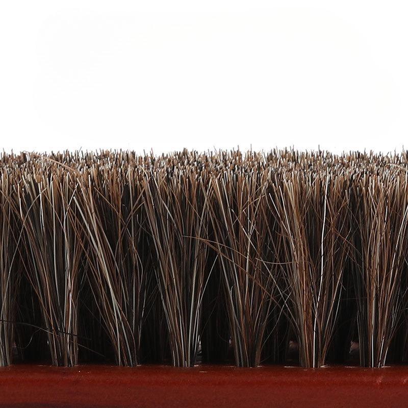 Horsehair Brush with Birch Wood Handle Soft Bristle for Leather Shoe Polish Suede and Nubuck Cleaning Care