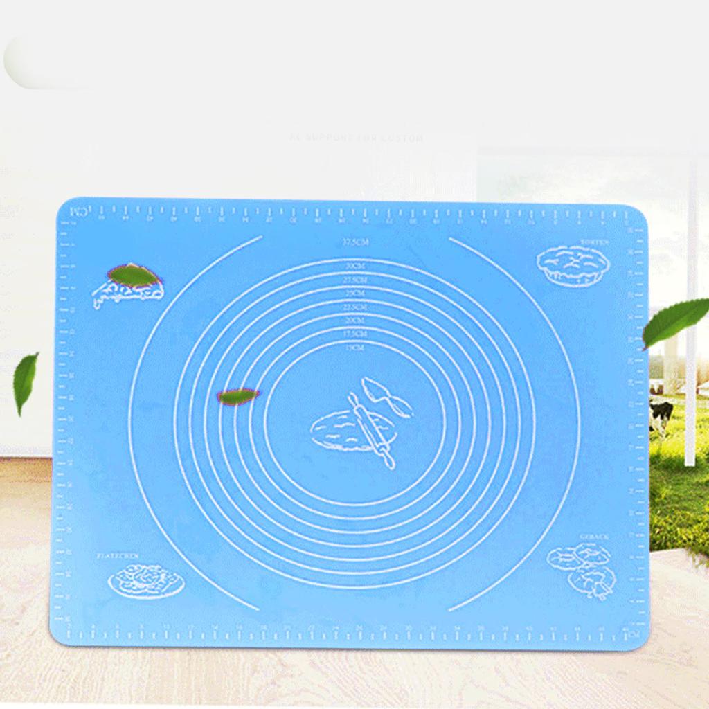 Non Stick Silicone Pastry Mat Thick Silicone Baking Mat with Msurements for Baking Rolling Pastry Dough Pizza