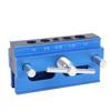 Self Centering Dowel Jig with 6 Bushings Adjustable Width Wood Doweling Drill Guide Block for Woodworking Biscuit