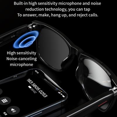 Smart Glasses AI Voice Assistant Outdoor Sport Glasses with Camera Remote Shooting Open Ear Sound Mic Speakers for Men Woman