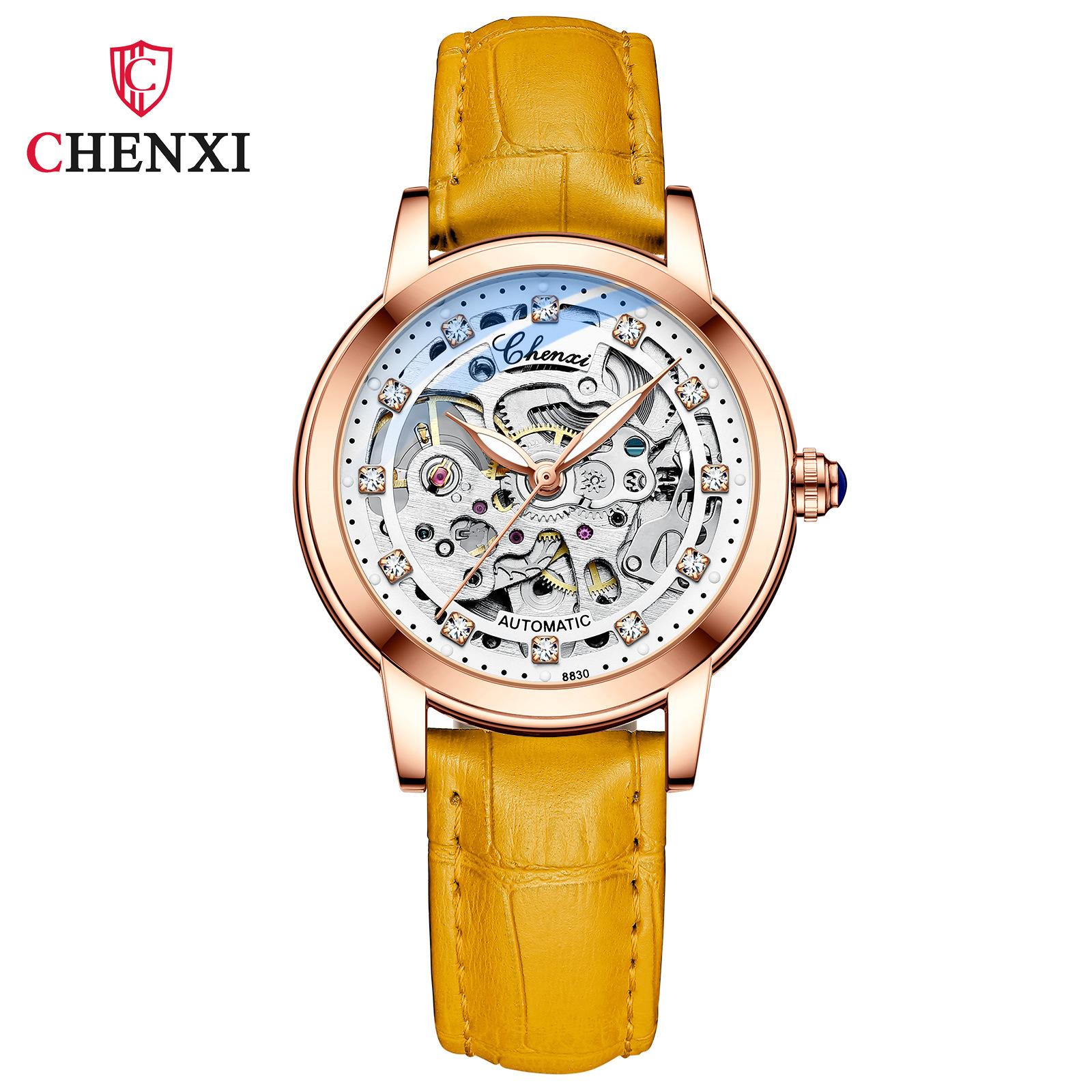 

Новые роскошные женские часы топ-бренда с коробкой, женские модные водонепроницаемые автоматические полые женские механические часы