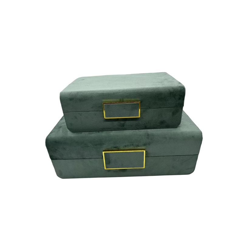 New Chinese Minimalist Jewelry Storage Box: Leather, Wood, Metal Design