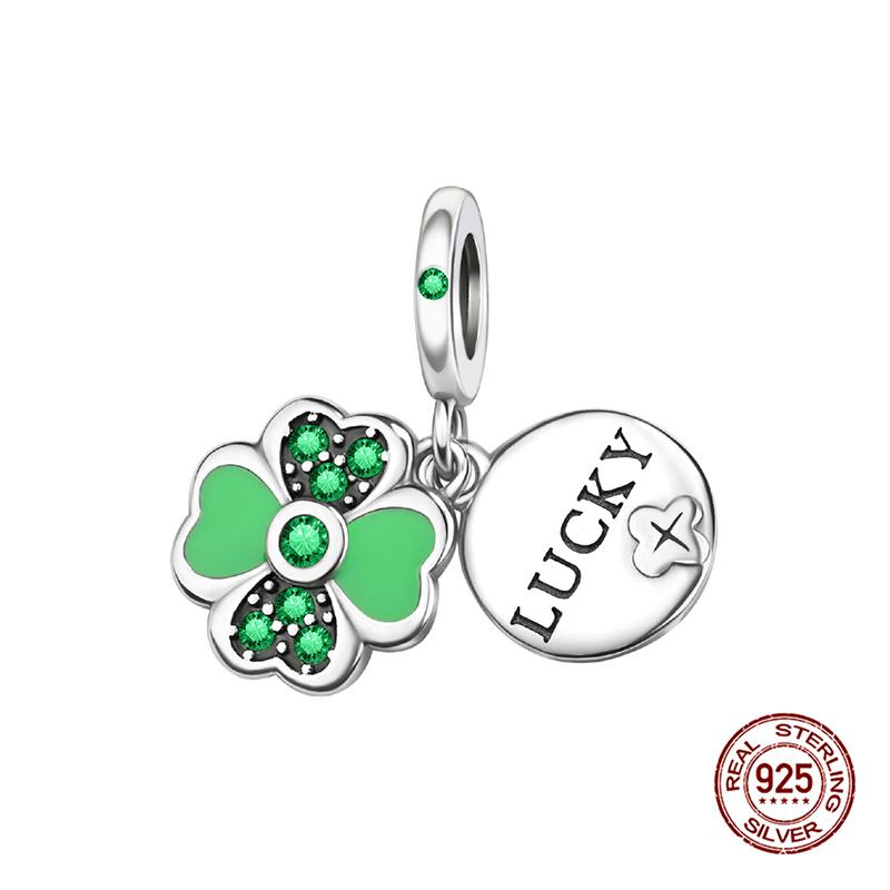 Copper Charms Fits Charm 3Mm Original Bracelet Necklace Womens Lucky Clover Charm Diy Fine Jewelry Gifts